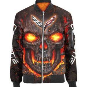BOMBER JACKET CHEVROLET CORVETTE, CHEVROLET 3D SPRING AUTUMN, MENS CASUAL JACKET WM89