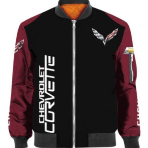 BOMBER JACKET CHEVROLET CORVETTE CAR JACKET, MENS CASUAL JACKET HC17