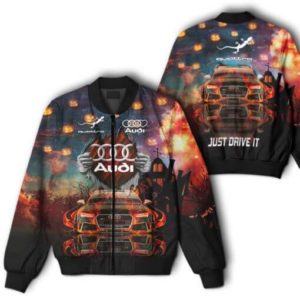 BOMBER JACKET AUDI, AUDI 3D SPRING AUTUMN NEW FASHION MEN PILOT BOMBER JACKET BV74