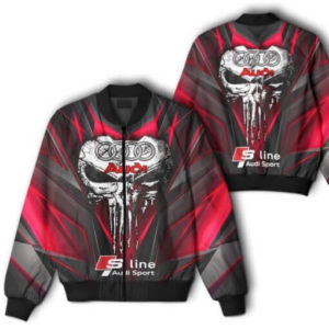 BOMBER JACKET AUDI, AUDI 3D SPRING AUTUMN NEW FASHION MEN PILOT BOMBER JACKET EM27