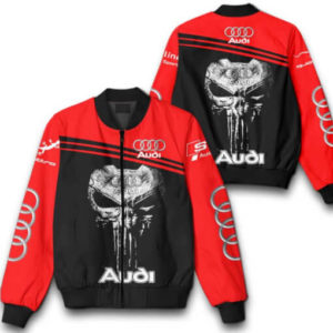 BOMBER JACKET AUDI, AUDI 3D SPRING AUTUMN NEW FASHION MEN PILOT BOMBER JACKET CB17