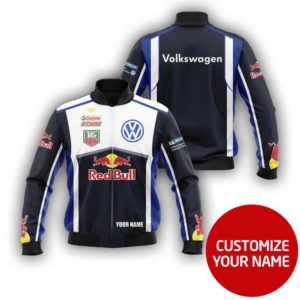 CUSTOM NAME BOMBER JACKET VOLKSWAGEN, VOLKSWAGEN 3D SPRING AUTUMN, MENS CASUAL JACKET, CAR SPORTS QD46