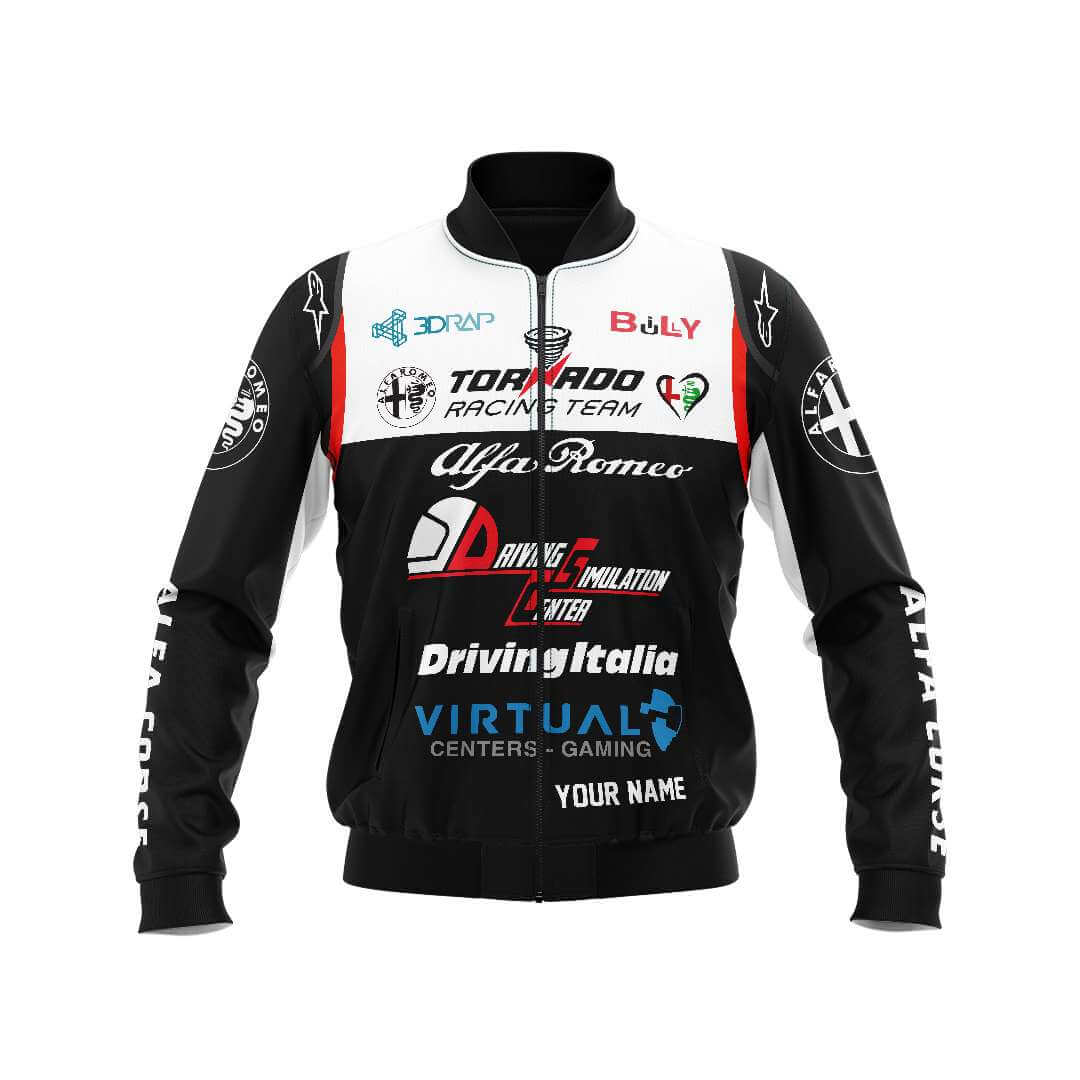 CUSTOMIZE YOUR NAME BOMBER JACKET ALFA ROMEO CR58 - Racingcar4love.com