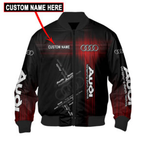 CUSTOM NAME BOMBER JACKET AUDI, RAM 3D SPRING AUTUMN, MENS CASUAL JACKET WG28