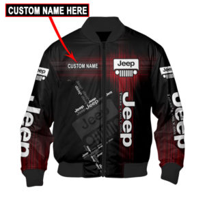 CUSTOM NAME BOMBER JACKET JEEP, JEEP 3D SPRING AUTUMN, MENS CASUAL JACKET AD62