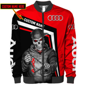 CUSTOM NAME BOMBER JACKET AUDI, RAM 3D SPRING AUTUMN, MENS CASUAL JACKET SA85
