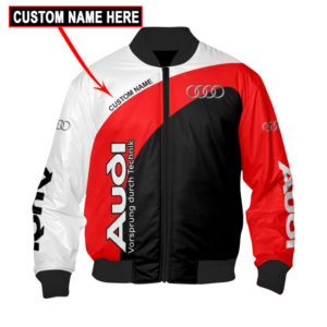 CUSTOM NAME BOMBER JACKET AUDI, RAM 3D SPRING AUTUMN, MENS CASUAL JACKET SF31