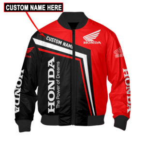 CUSTOM NAME HONDA, HONDA 3D SPRING AUTUMN NEW FASHION MENS CASUAL JACKET LARGE SIZE MEN PILOT BOMBER JACKET GQ32