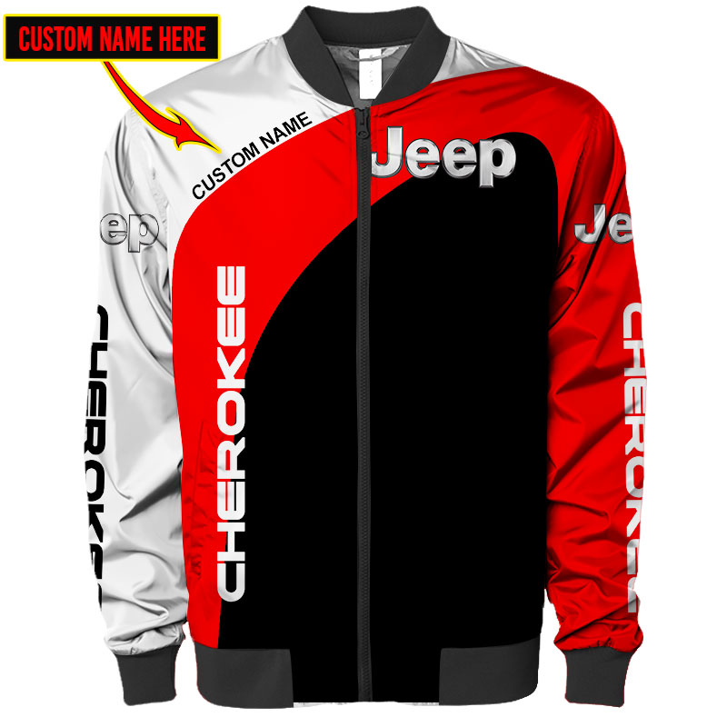 CUSTOM NAME BOMBER JACKET JEEP, JEEP 3D SPRING AUTUMN, MENS CASUAL ...