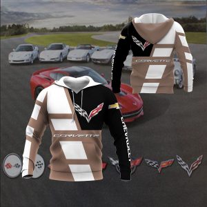 HOODIE CHEVROLET CORVETTE, CHEVROLET 3D SPRING AUTUMN, MENS CASUAL HOODIE DB725