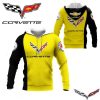 HOODIE CHEVROLET CORVETTE, CHEVROLET 3D SPRING AUTUMN, MENS CASUAL HOODIE WG878