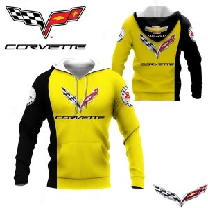 HOODIE CHEVROLET CORVETTE, CHEVROLET 3D SPRING AUTUMN, MENS CASUAL HOODIE WG878