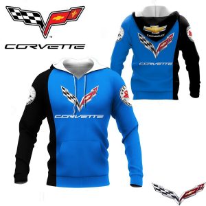 HOODIE CHEVROLET CORVETTE, CHEVROLET 3D SPRING AUTUMN, MENS CASUAL HOODIE GW155