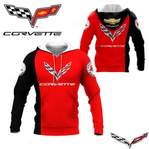 HOODIE CHEVROLET CORVETTE, CHEVROLET 3D SPRING AUTUMN, MENS CASUAL HOODIE QK996