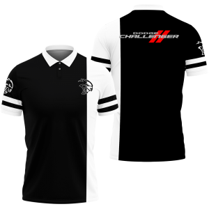 POLO TEE T-SHIRT, DODGE CHALLENGER, DODGE, RAM, DODGE LOGO CAR, SHIRT, DRIFT CAR NE88