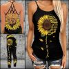 JEEP GIRL YOU ARE MY SUNSHINE CRISS-CROSS TANKTOP AND LEGGING SET KW74