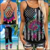 JEEP TYE DYE COMPASS CRISS-CROSS TANKTOP AND LEGGING SET NA787