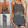 JEEP AHOLIC LEOPARD CRISS-CROSS TANKTOP AND LEGGING SET SN885