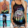 JEEP GIRL TYE DYE CRISS-CROSS TANKTOP AND LEGGING SET BS79