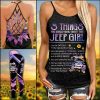 JEEP GIRL 5 THINGS PURPLE CRISS-CROSS TANKTOP AND LEGGING SET CB23