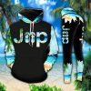 JEEP GIRL FLIP FLOPS BEACH LEGGING AND HOODIE SET NQ12