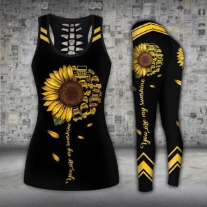 JEEP GIRL YOU ARE MY SUNSHINE LEGGING AND TANK TOP SET DR31