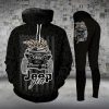 JEEP BLACK LEOPARD LEGGING AND HOODIE SET FG74