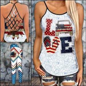 JEEP LOVE CRISS-CROSS TANKTOP AND LEGGING SET MQ84