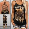 JEEP AND COFFEE CRISS-CROSS TANKTOP AND LEGGING SET AL41