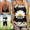 JEEP GIRL DAISY CRISS-CROSS TANKTOP AND LEGGING SET WO45
