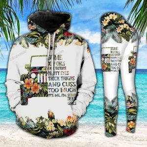 JEEP TATTOOS PRETTY EYES THICK THIGHS LEGGING AND HOODIE SET CB85