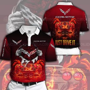POLO T-SHIRT CORVETTE, CHEVROLET CLOTHING, CORVETTE SHIRT, CORVETTE GIFT, DRIVING SHIRT NX84
