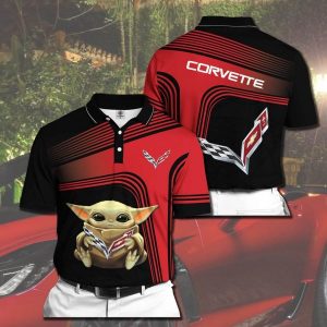 POLO T-SHIRT CORVETTE, CHEVROLET CLOTHING, CORVETTE SHIRT, CORVETTE GIFT, DRIVING SHIRT NE87