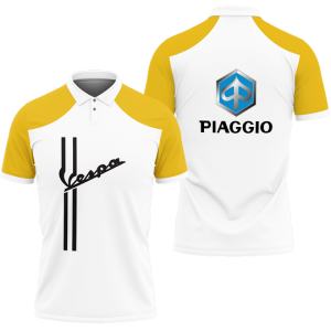 3D PRINTED PIAGGIO VESPA NCT-VA POLO SHIRT VER 1 (YELLOW)