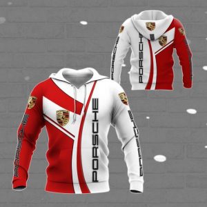 3D ALL OVER PRINTED PORSCHE LPH-HT SHIRTS VER5 (RED&WHITE)