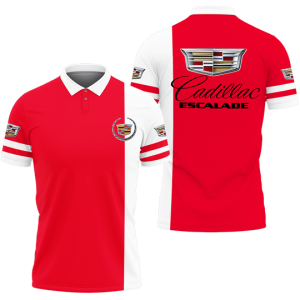 3D PRINTED CADILLAC ESCALADE TNT-VA POLO SHIRT VER 1 (RED)