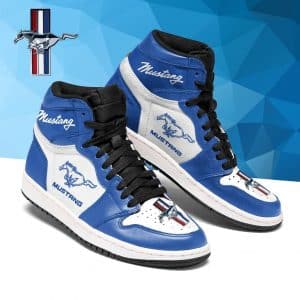 MUSTANG NTA JD HIGH TOP SHOES VER 1 BLUE SNEAKERS JORDAN SNEAKERS SPORT AIR JORDAN HIGH SNEAKERS SPORT SNEAKERS