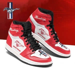 MUSTANG NTA JD HIGH TOP SHOES VER 1 RED SNEAKERS JORDAN SNEAKERS SPORT AIR JORDAN HIGH SNEAKERS SPORT SNEAKERS