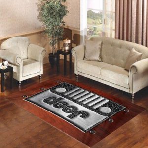 JEEP LOGO EMBOSSED STEEL LIVING ROOM CARPET RUGS AREA RUG FOR LIVING ROOM BEDROOM RUG HOME DECOR