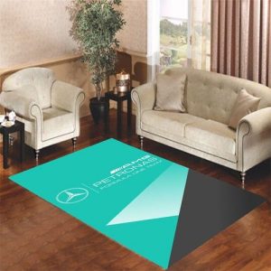 MERCEDES AMG PETRONAS F1 LOGO LIVING ROOM CARPET RUGS AREA RUG FOR LIVING ROOM BEDROOM RUG HOME DECOR