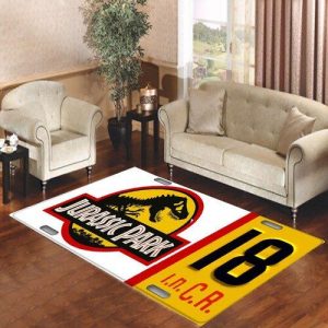 JURASIC PARK JEEP LICENSE PLATE LIVING ROOM CARPET RUGS AREA RUG FOR LIVING ROOM BEDROOM RUG HOME DECOR