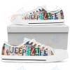 Mens Womens Jeep Life Low Top Shoes Custom Print Footwear Converse Sneakers Tmt972