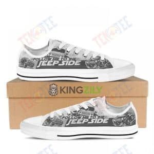 MENS WOMENS JEEP CHRISTMAS LOW TOP SHOES CUSTOM PRINT FOOTWEAR CONVERSE SNEAKERS TMT220