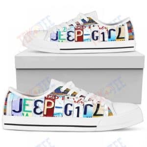MENS WOMENS JEEP GIRL LOW TOP SHOES CUSTOM PRINT FOOTWEAR CONVERSE SNEAKERS TMT629