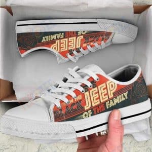 MENS WOMENS JEEP CHRISTMAS LOW TOP SHOES CUSTOM PRINT FOOTWEAR CONVERSE SNEAKERS TMT620